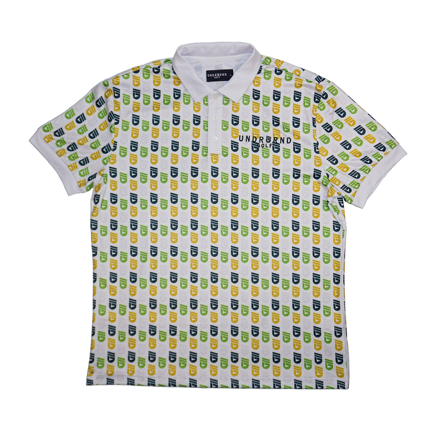 AOP Icon Performance Golf Polo White