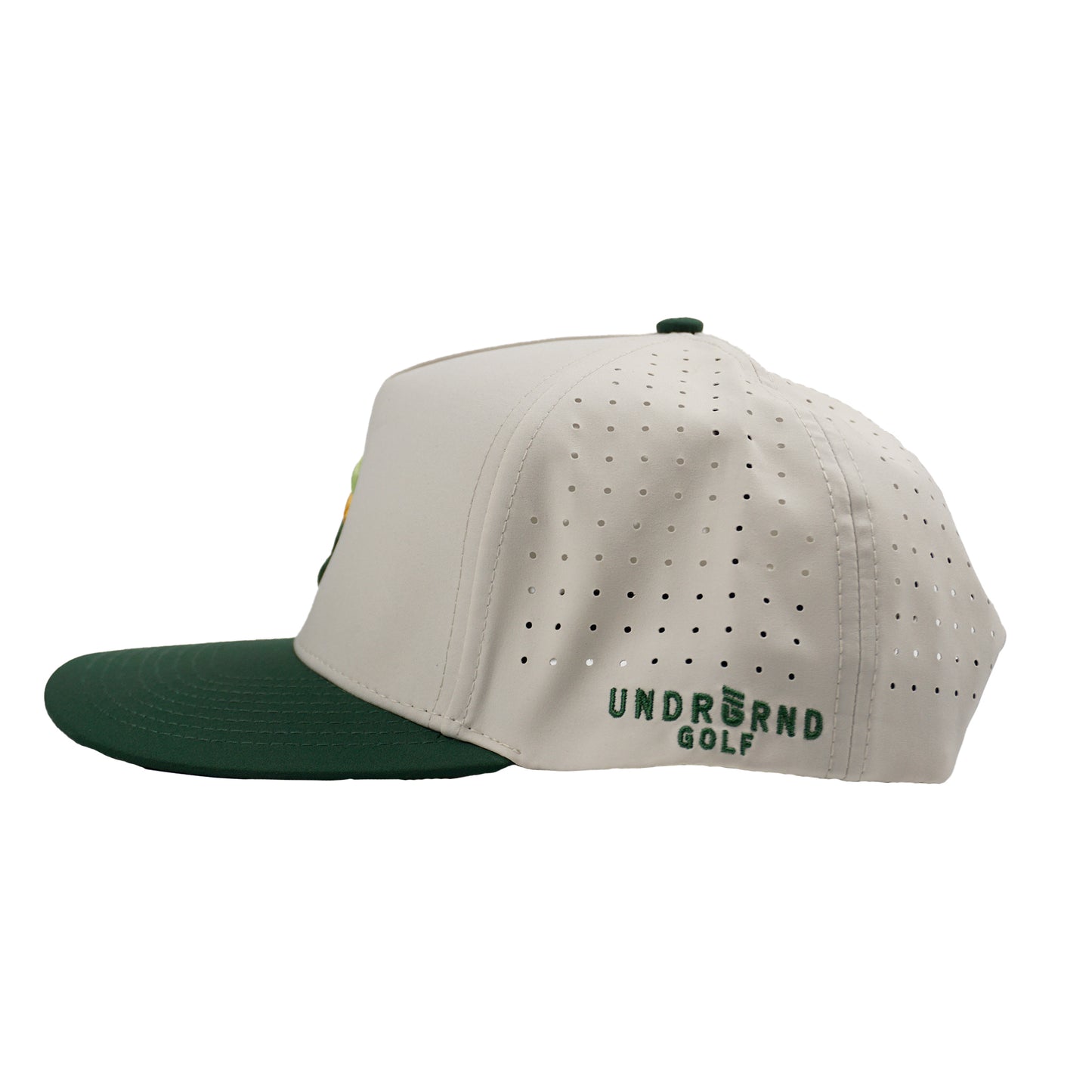 UNDRGRND Icon Performance Golf Hat Natural & Green