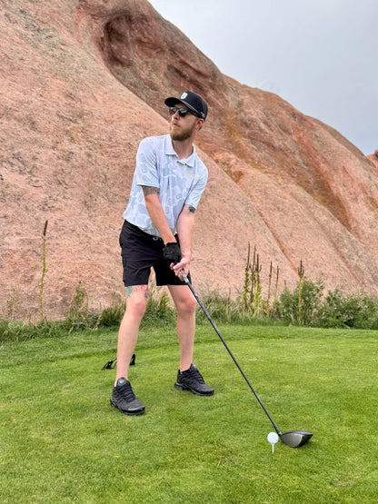 Icon Camo Performance Golf Polo White