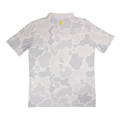 Icon Camo Performance Golf Polo White