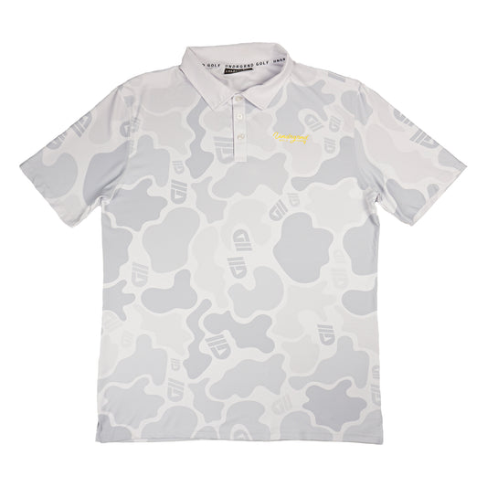 Icon Camo Performance Golf Polo White